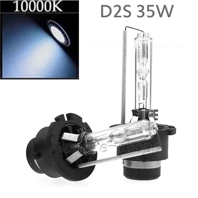 Pair - 10000K 35W D2S HID Xenon Bulbs Replace Factory HID Headlights