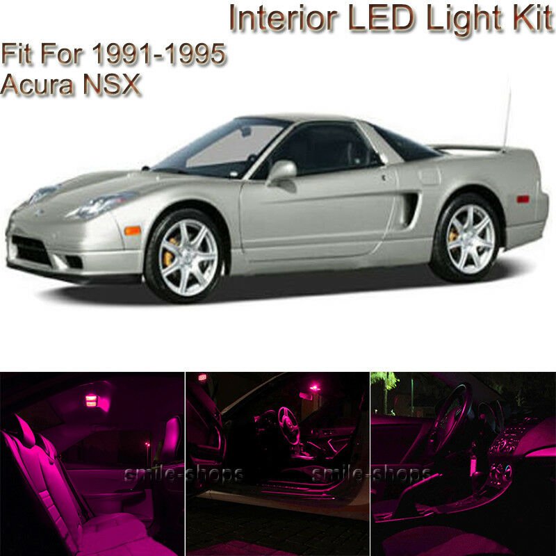 20pcs Pink/Purple Interior LED Light Package Kit For 1991 1992-1995 Acura NSX