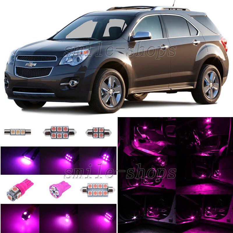 7pcs Pink/Purple LED Interior Lights Package Fit For 2010-2013 Chevy Equinox