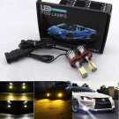 2pcs H11 H9 H8 80W Yellow & White COB LED Fog Light Driving Bulbs DRL High Power