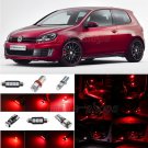12pcs Brilliant Red LED Interior Light Package Fit For 2006-2009 VW Golf GTI MK5