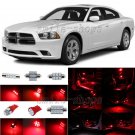 12pcs Brilliant Red LED Interior Light Package Fit For 2011-2014 Dodge Charger