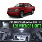 White LED Interior Bulbs + License Plate Light For 1999-2013 Silverado Avalanche