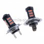 2Pcs H7 30SMD 3030 Ultra Red LEDs Lens For Car Rear Fog Light Driving Lamp 12V
