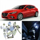 9pcs White Interior LED Light Package Kit for Mazda 3 2014-2015