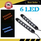 LED Dual Color Sequential Flasher Turn Signal Light Amber Switchback Arrow Strip