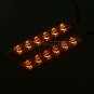 LED Dual Color Sequential Flasher Turn Signal Light Amber Switchback Arrow Strip