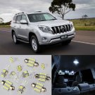 15×White Interior LED Light Kit for Toyota Prado Land cruiser 2009-2014