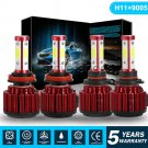 9005 + H11 3600W 540000LM COB LED Headlight Kit High Low Beam Light Bulbs 4PCS