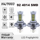 White H4 HB2 4014 92 smd LED Bulbs Car LED Fog Lights Motorcycle Headlight Bulbs