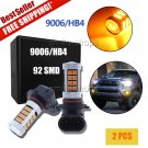 2pcs Amber 9006 HB4 92SMD 4014 chip LED For Car Fog Light Truck Bulbs DRL Lamp
