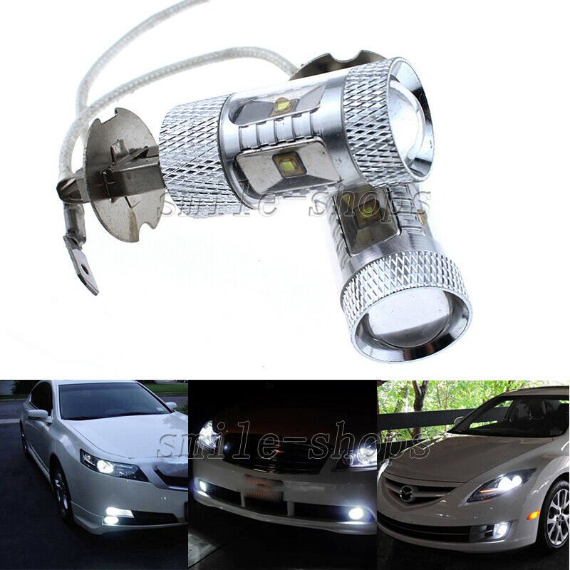 2pcs High Power 30W Bright White H3 LED Bulbs Car Fog Daytime Running Light Bulb