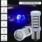 2x 1156 BA15S Ultra Blue 92 SMD 4014 chip LED For Car Daytime Running Light Bulb