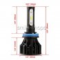 243000LM H11 H8 H9 LED Headlight 1620W HID White Light Kit Low Beam Bulbs 6000K