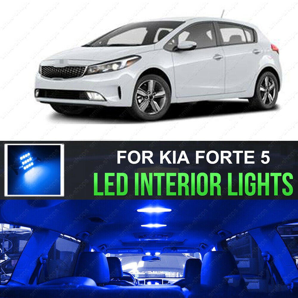 9x 10000K Ultra Blue Interior LED Lights Accessories Bulbs Forx 2018 Kia Forte 5