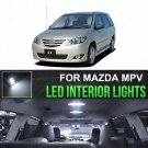 16x Bright White Car LED Interior Light Package kit Fit For 2002-2006 Mazda MPV