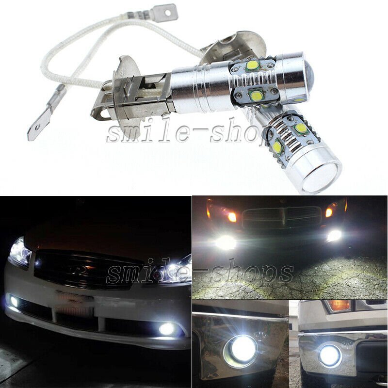2pcs H3 25W HID White Cree LED Fog Driving Daytime Running Light Bulbs For Audi