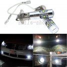 2pcs H3 25W HID White Cree LED Fog Driving Daytime Running Light Bulbs For Audi