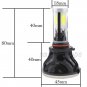 80W 8000LM COB LED Headlight Kit H4 H11 H13 9007 9006 9005 H7 6000K White Bulbs