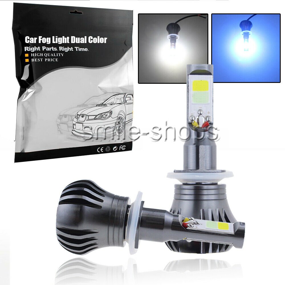 2pcs Xenon White Ice Blue 24W 880 9005 9006 H1 H3 H11 H7 COB LED Fog Light Bulbs