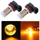 2x Amber Yellow Color H11 H8 H9 LED For Car Truck projector Fog Light Lamp Bulbs