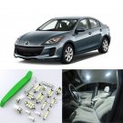 Xenon White 9pcs Interior LED Light Kit for 2013-2016 Mazda 3 + Free Tool