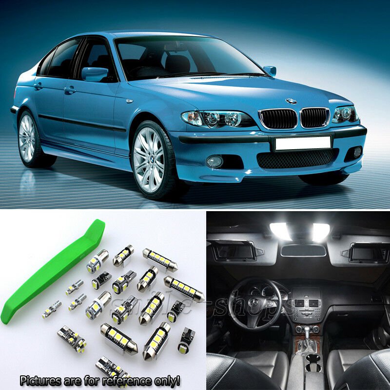 White 8pcs Interior LED Light Kit for 99-06 BMW 3 Series E46 318i + Free Tool
