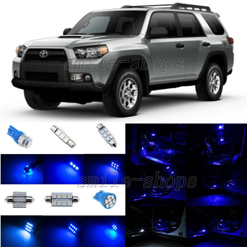 12pcs Ultra Blue LED Interior Lights Package Fit For 2003-2013 Toyota 4Runner