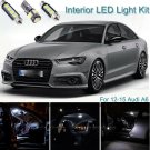 11pcs Xenon White Interior LED Light Package Kit Deal For Audi A6 2012-2015