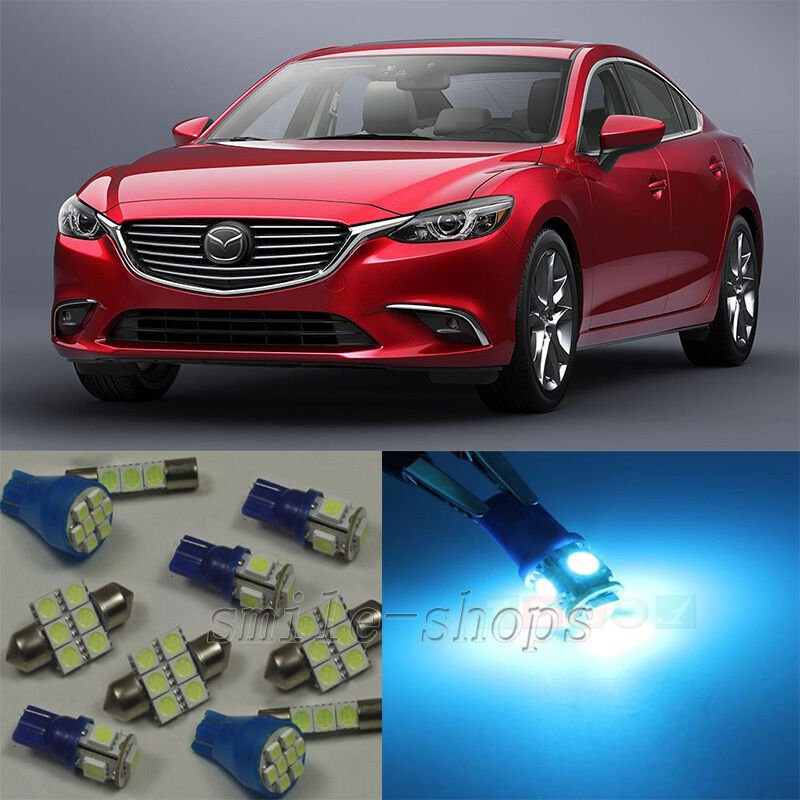 15&Atilde;�ICE Blue LED Interior Light Package Kit for Mazda 6 2013-2015