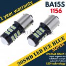 2x 1156 Ice Blue 30SMD 3030 LED Bulb Daytime Running Light DRL High Power 1500LM