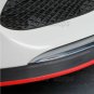 2.5M Black with Red Edge PU Front Bumper Lip Splitter Chin Spoiler Body Kit Trim