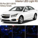 For Chevy Cruze 2011-2015 Blue Interior LED Light Kit + White License Light