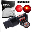 2pcs Red 7440 High Power 30SMD 3030 Chips Brake Stop Tail Parking LED Light Bulb
