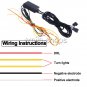 2X Car Amber Flowing LED Knight Light Strip Arrow Flasher DRL Turn Signal Lamp