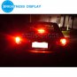 2x Pure Red 3157 3156 4014 92-SMD For Car Turn Signal Tail Brake LED Light Bulbs