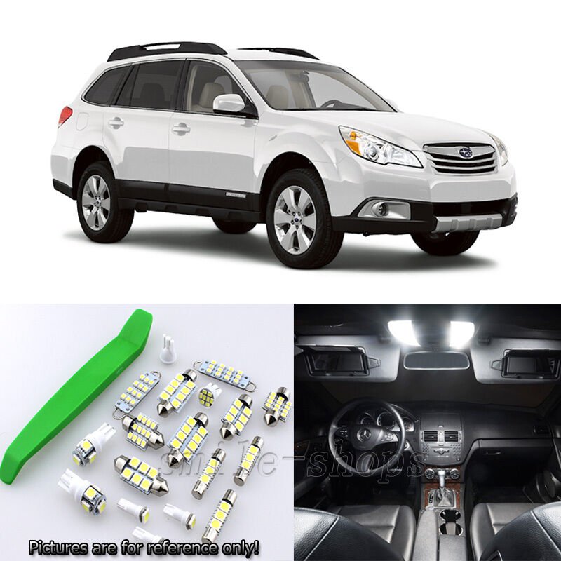 Xenon White 13pc Interior LED Light Kit for 2005-2009 Subaru Outback + Free Tool