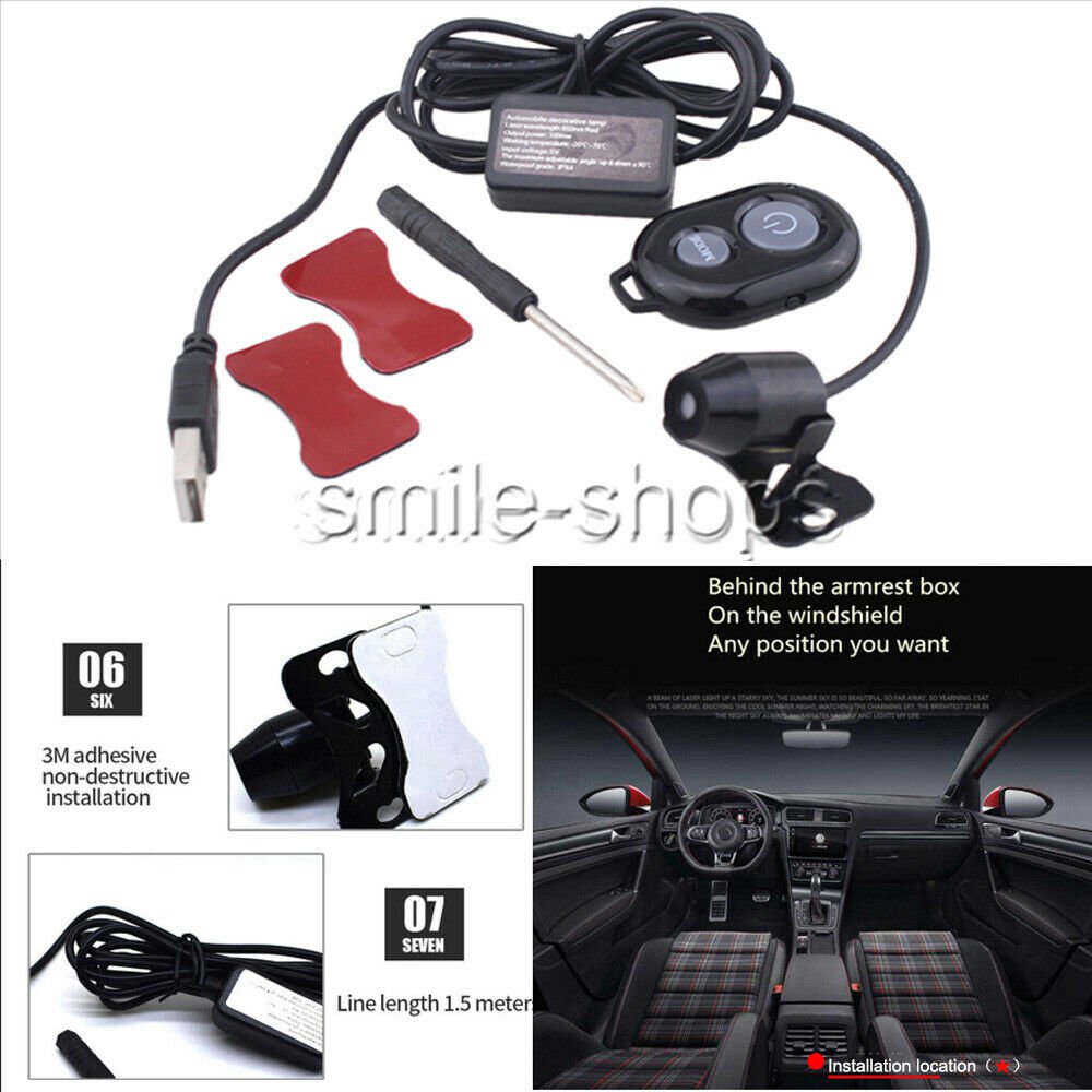 Car Atmosphere IR Remote Control Lamp Interior Ambient Star Light -FREE SHIPPING