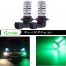 2pcs Green 9005 HB3 9140 92SMD For Auto Car LED Lamp Fog DRL Driving Light Blubs