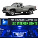 14pcs 10000K Blue Interior LED Light Package Kit For 2007-2013 Chevy Silverado