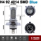 H4 HB2 9003 4014 LED 92 SMD Blue Projector Car Driving Fog Light Bulb Lamp DC12V