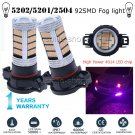2pcs Pink Purple 5202 2504 5201 Car Driving Fog Light DRL 92-SMD 4014 LED Bulbs