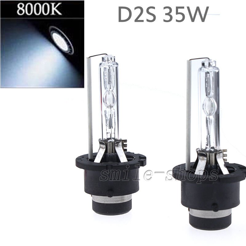 2pcs 8000K 35W D2S HID Xenon Bulbs Replace Factory HID Headlights