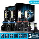 H11 9005 9145 LED Headlight Bulb+Fog Light Fit Dodge Ram 1500 2500 3500 09-18 T5