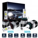 4PCS 9005 9006 LED Headlight Kit Combo Total 2640W 396000LM High Low Beam 6000K