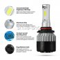 4pcs 9005 + H11 Total 2640W 396000LM LED Headlight Kit High Low Beam Light Bulbs