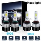 9005+9006 6000K COB LED 2640W 396000LM Combo Headlight Kit High + Low Beam 6000K