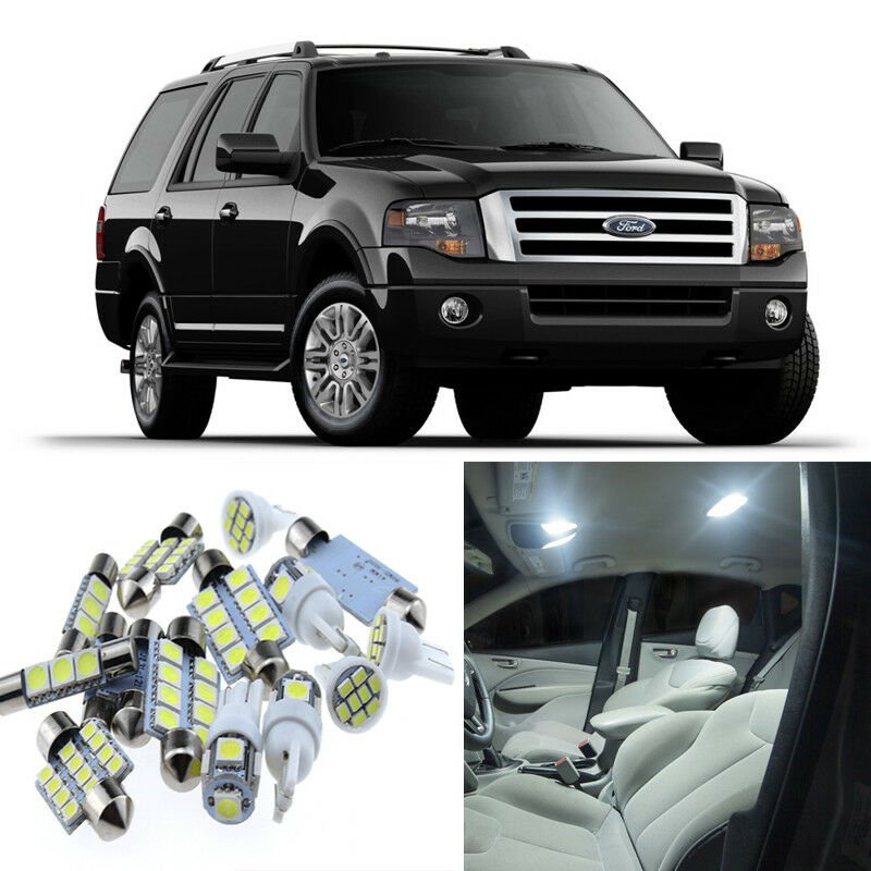 11pcs White Interior LED Light Package Kit for Ford Expedition 2003-2013 #