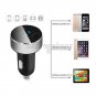 DC 5V 3.1A Dual USB Car Charger Voltage Display Cigarette Lighter Adapter Silver