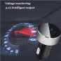 DC 5V 3.1A Dual USB Car Charger Voltage Display Cigarette Lighter Adapter Silver